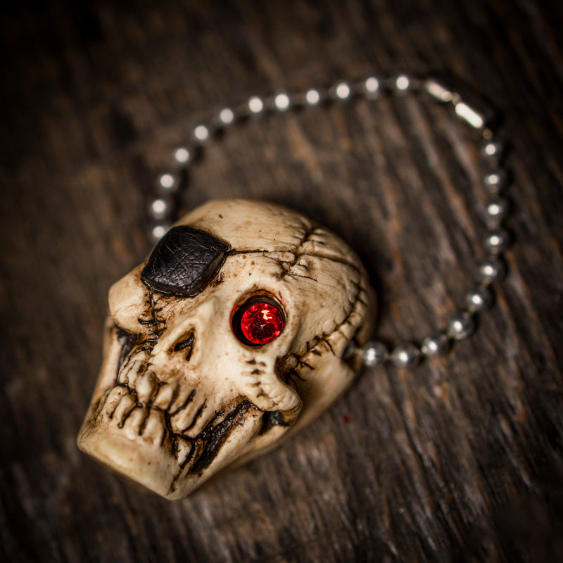 Retro Glowing Pirate Skull Keychain – The Monster Sandbox